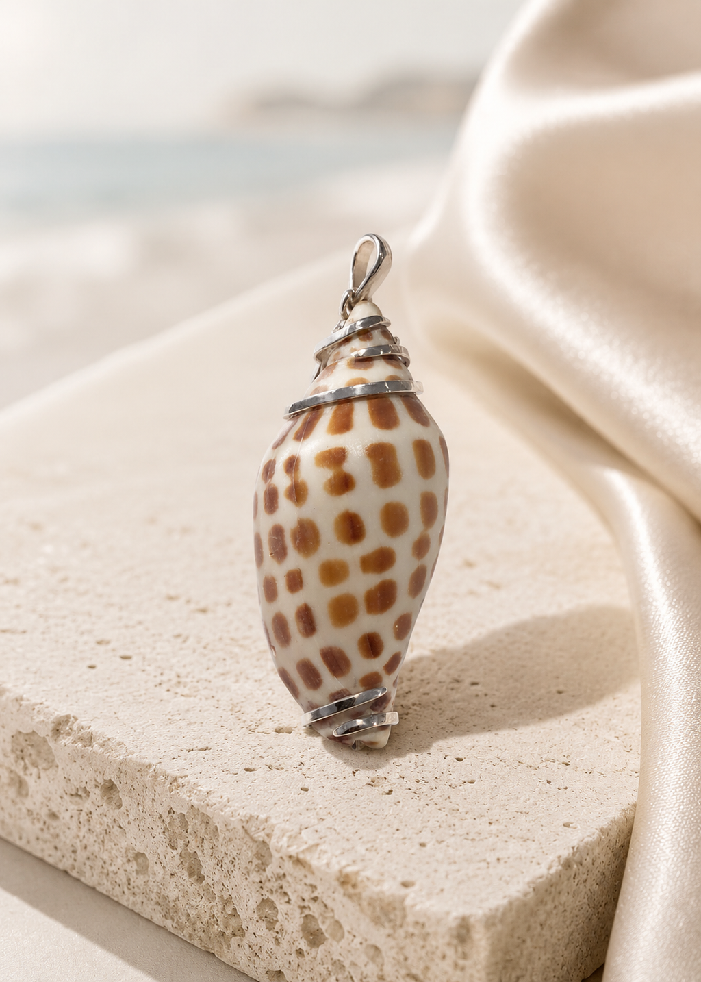 Junonia Shell Pendant 56 mm | 925 Sterling Silver