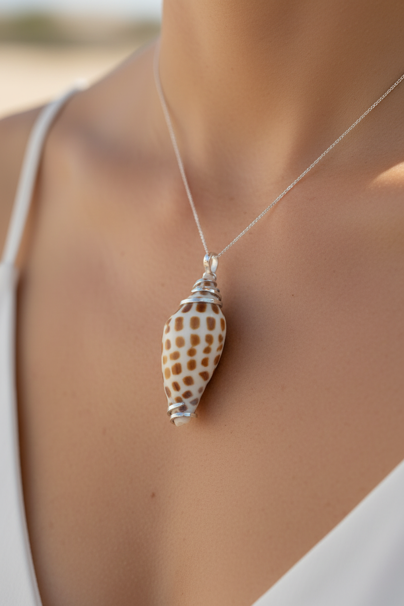 Junonia Shell Pendant 56 mm | 925 Sterling Silver