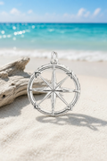 Compass Rose Pendant 23.2 mm | 925 Sterling Silver